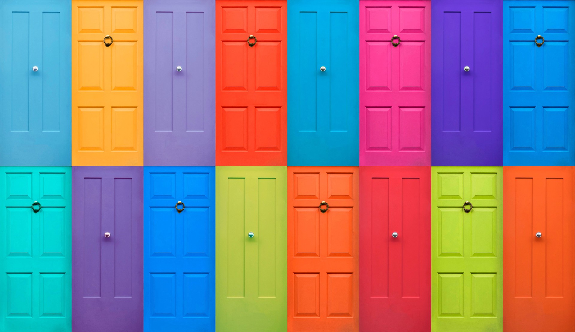Colourful English Doors
